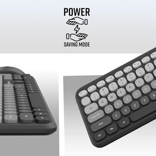 Zebronics Wireless Keyboard & Mouse Combo, 106 UV-Coated Keys, ₹ Key, 13 Multimedia Keys, Retractable Stand, 4 Button Mouse, 1600 DPI, High Precision, USB Nano Receiver (Companion 302, Dark Grey) - Image 5
