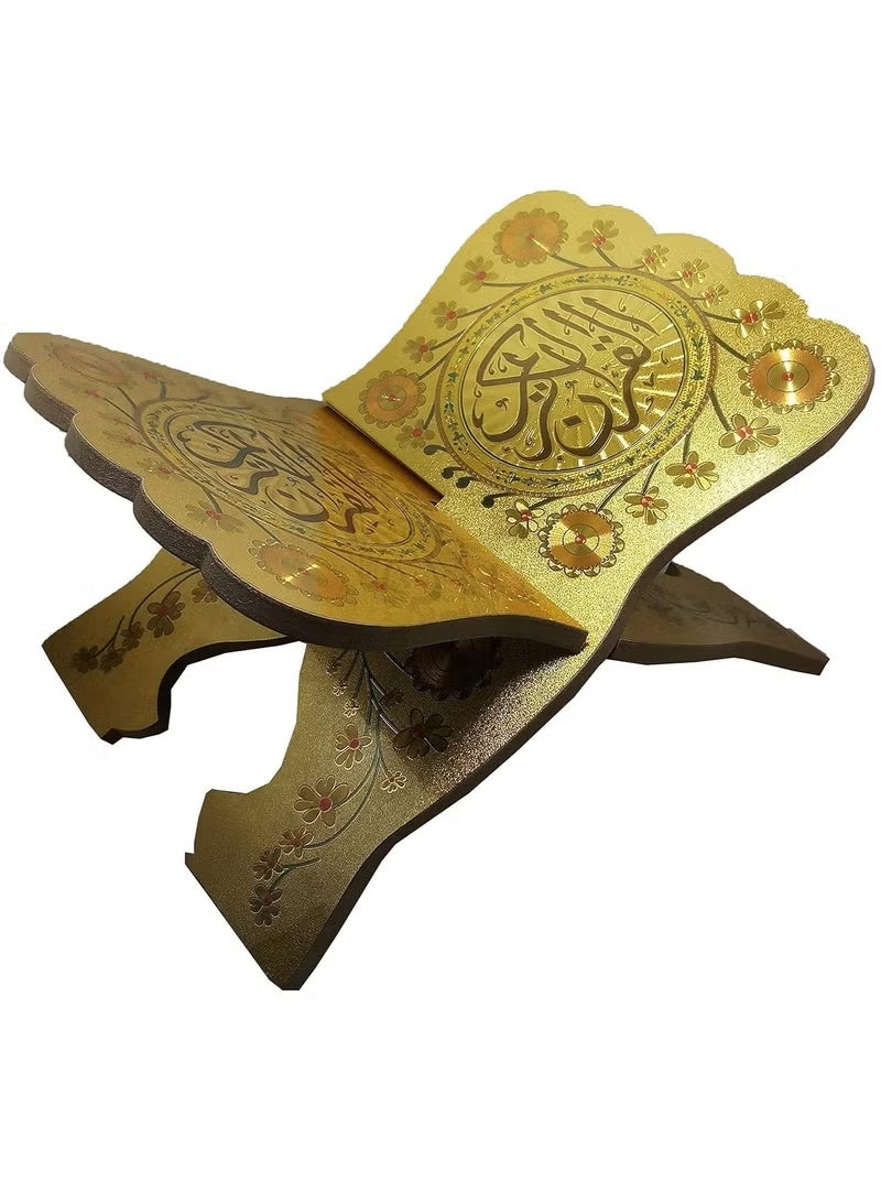 Relex Book Holder, Book Stand with Wood Carving Pattern, Bookcase for Home, Office - Image 1