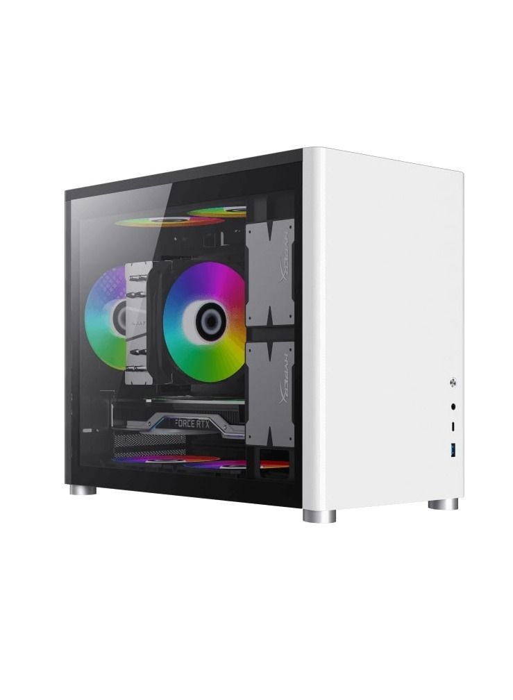 غيم ماكس حقيبة ATX Gamemax Spark Pro باللون الأبيض