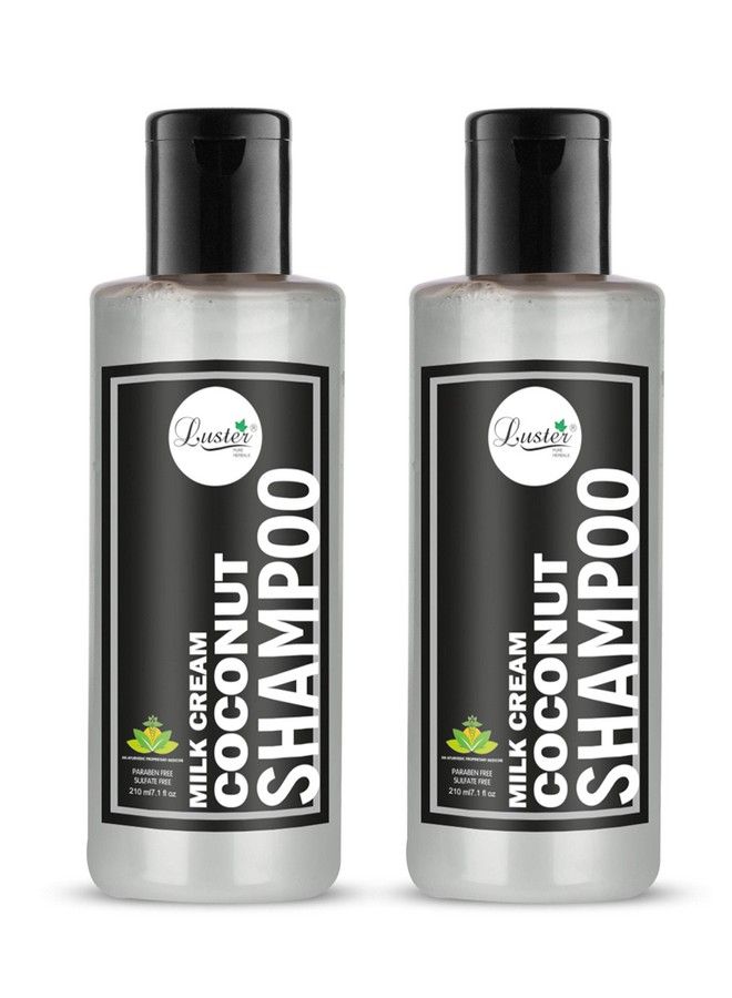 LUSTER Coconut Shampoo ; Made With Natural Ingredients ; For Hair Fall Control ; Hair Treatment ; For All Hair Types ; Paraben Free Pack Of 2210 Ml - Image 1