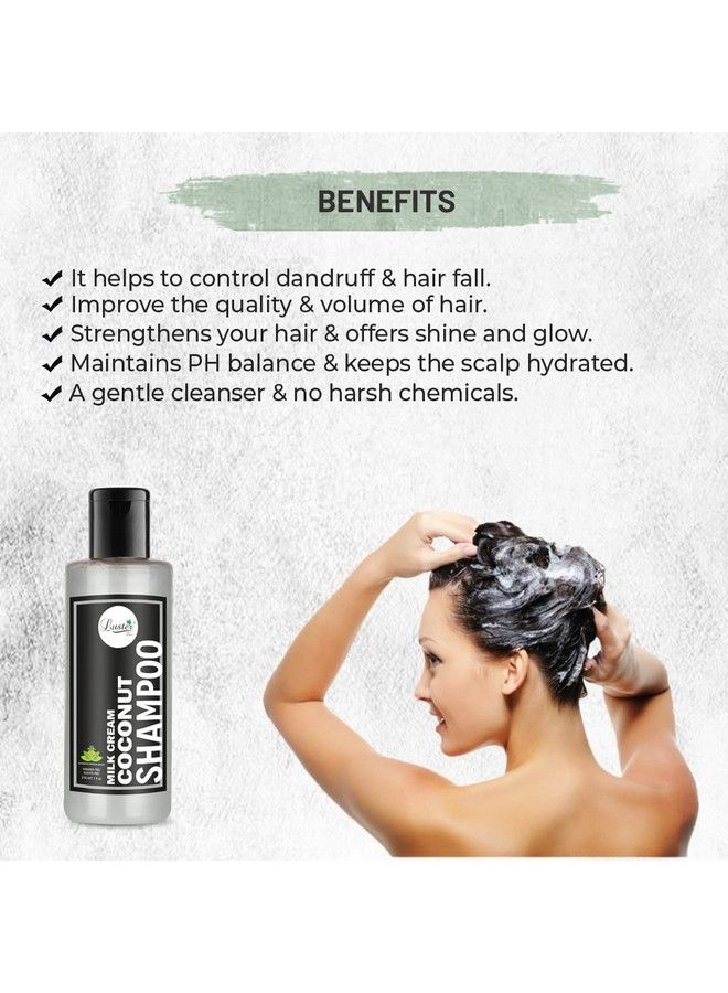 LUSTER Coconut Shampoo ; Made With Natural Ingredients ; For Hair Fall Control ; Hair Treatment ; For All Hair Types ; Paraben Free Pack Of 2210 Ml - Image 4