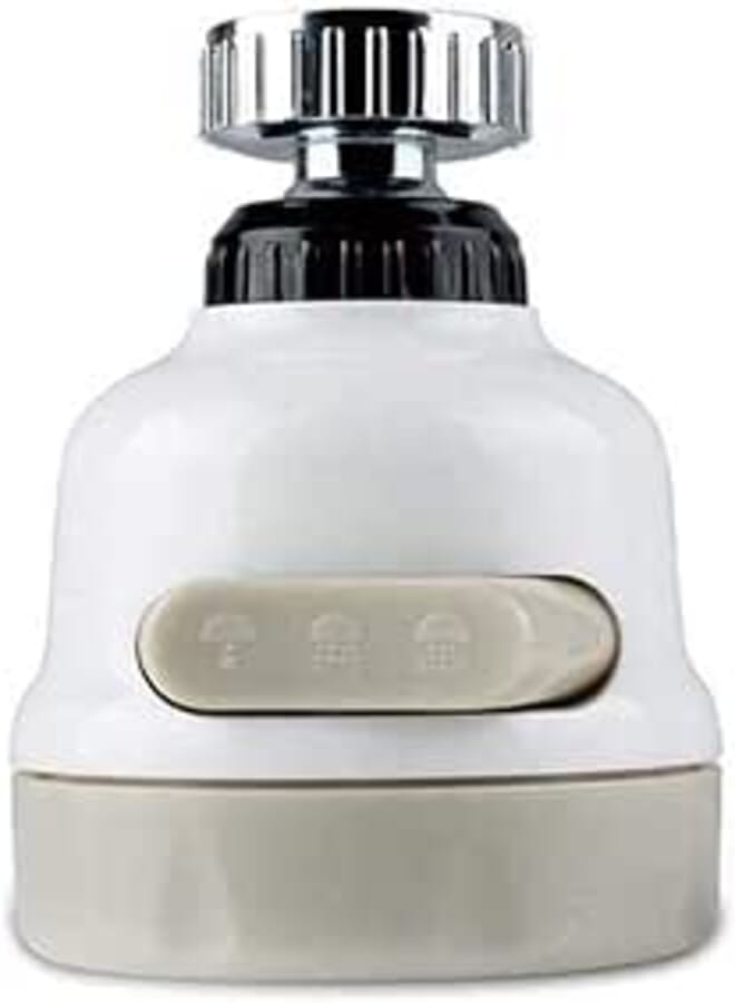 Rotatable move-able shower sprayer booster (white)