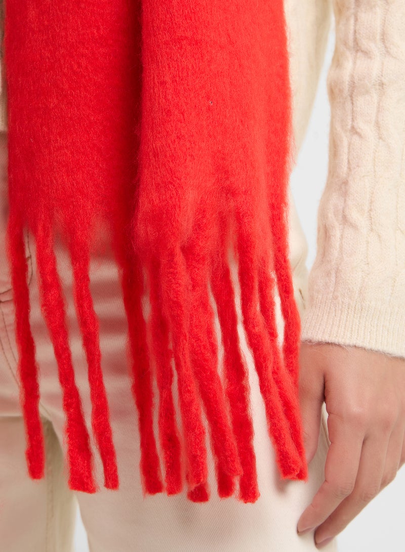 ELLA Tassel Detail Winter Long Scarf  - Image 5