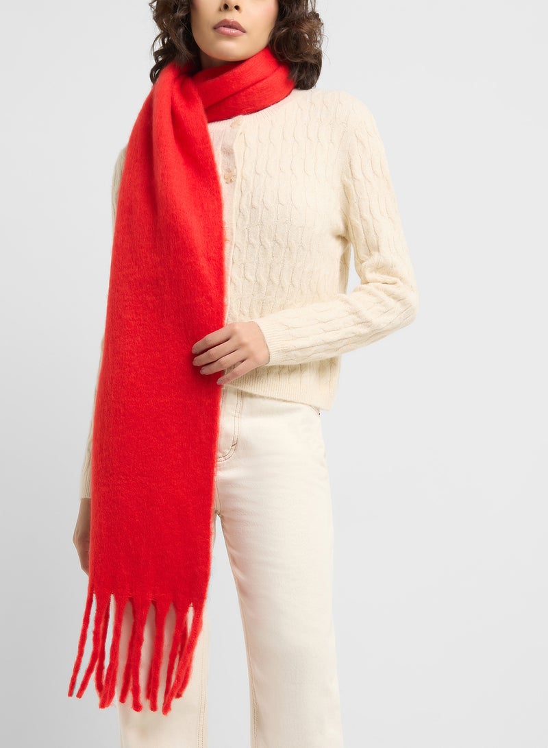 ELLA Tassel Detail Winter Long Scarf  - Image 4