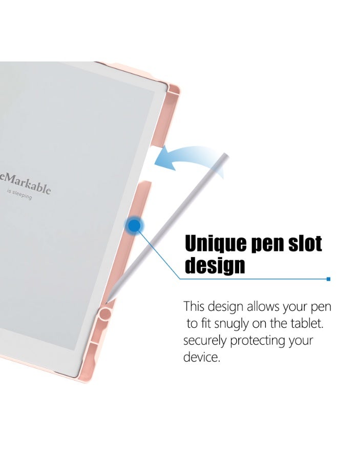 My Choice 360° Folding Case Cover with Pen Slot for Remarkable 2 10.3"- Pink - Image 4
