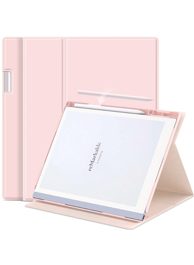My Choice 360° Folding Case Cover with Pen Slot for Remarkable 2 10.3"- Pink - Image 1