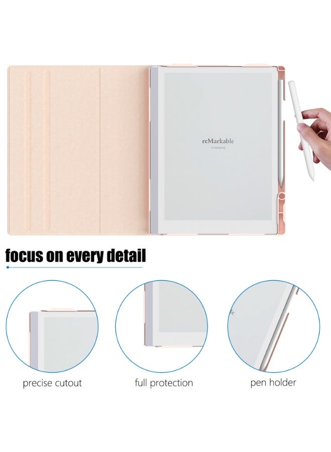 My Choice 360° Folding Case Cover with Pen Slot for Remarkable 2 10.3"- Pink - Image 3