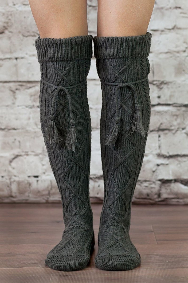 Modern Boho The Original Button Boot Socks with Lace Trim Boutique Socks - Image 2