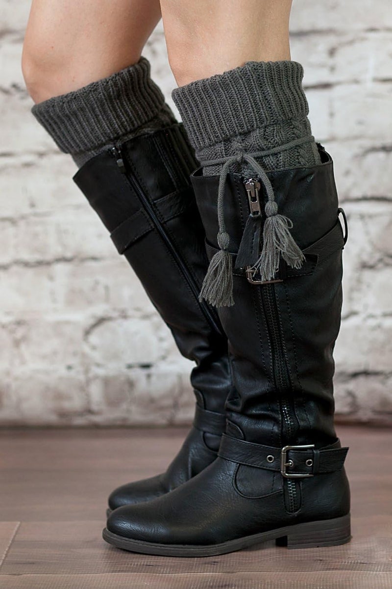 Modern Boho The Original Button Boot Socks with Lace Trim Boutique Socks - Image 3
