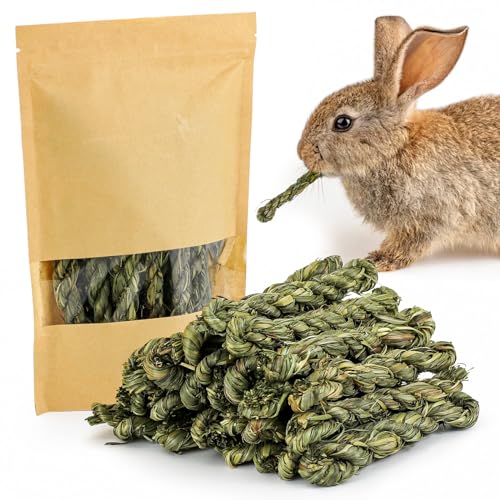 matafat 25pcs Rabbit Timothy Hay Toy for Bunny Small Animal Treats Natural Grass Stick Chew Toys Snacks Molar Teeth Grinding for Guinea Pigs Chinchillas Hamsters - Image 1