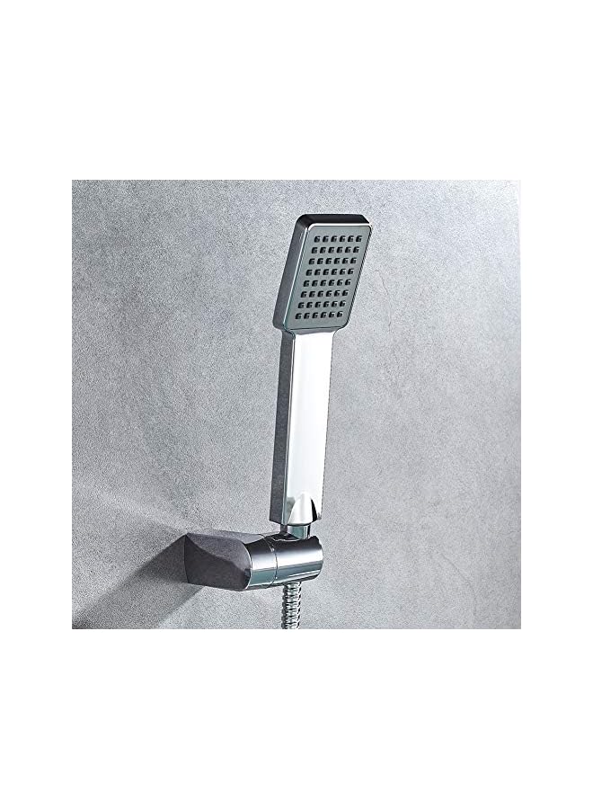 The Bros M20202 Shower Head, High Pressure Square Shower Heads, Universal Handheld Shower Head, Saving Shower Head, Rainfall Shower Head for Bath Taps, 1/2" Connection, Chrome - Image 4