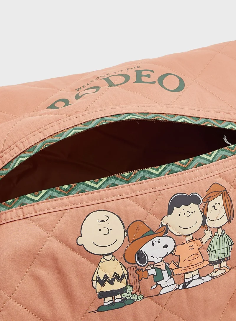 women'secret Zip Over Printed Snoopy Bag