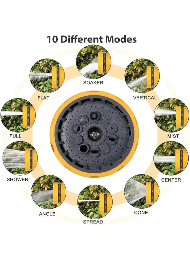 Arabest خرطوم حديقة 100 قدم، خرطوم حديقة قابل للتوسع مع فوهة 10 أنماط رش، موصلات نحاسية صلبة 1/2'' و 3/4''، أنبوب قابل للتوسع خفيف الوزن ومت耐 3800D مع 3 طبقات من اللاتكس، سهل التخزين (100 قدم) - Image 4