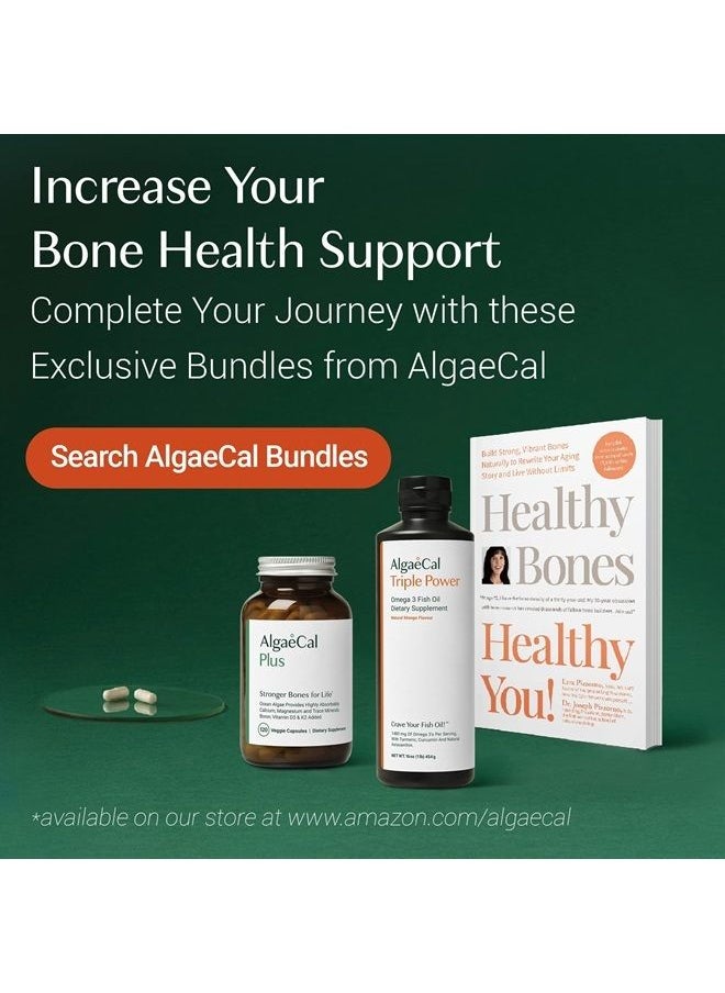 ALGAECAL - AlgaeCal - Strontium Boost, Natural Strontium Supplement for Bone Density Increase, Strontium Citrate 680 mg, Easy to Swallow for Bone Health & Bone Strength, Gluten Free-Save More with 3 Month Supply - Image 1