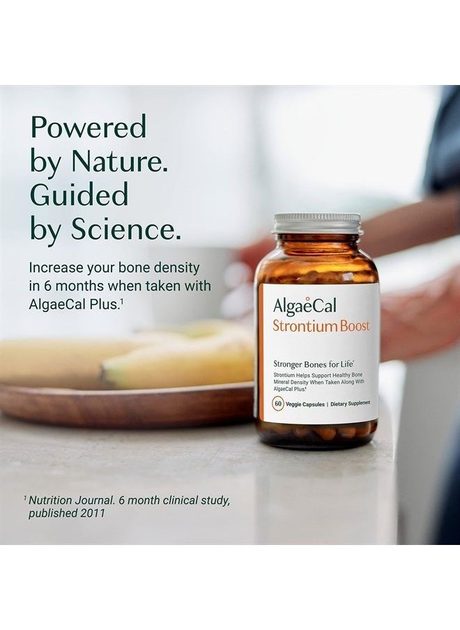 ALGAECAL - AlgaeCal - Strontium Boost, Natural Strontium Supplement for Bone Density Increase, Strontium Citrate 680 mg, Easy to Swallow for Bone Health & Bone Strength, Gluten Free-Save More with 3 Month Supply - Image 1