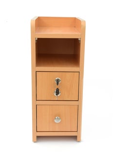 AFT Slim Minimalist Design Tall Nightstand /bedside Table / Mid Century Modern Design bedside table / Nightstand with 2 Drawers and Sturdy MDF Frame, Perfect for Modern Bedroom and living room Space, Ideal for small spaces, it combines functionality with style, offering storage without taking up much room. (Golden Beige) Arfan  - Image 5