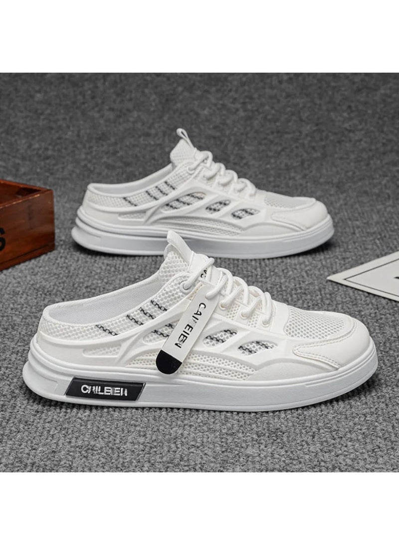 Men's Sandals Summer 2026 New Mesh Breathable Outdoor Wading Sports Board Shoes Casual Buckle Half Slippers - Image 1