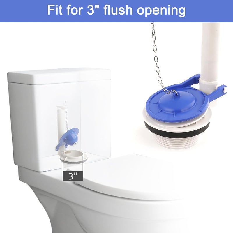 Hibbent Large 3-Inch Toilet Flapper Replacement Compatible with TOTO flapper Model THU140S- Oversized Sealing and Easy to Install- Blue - Image 4