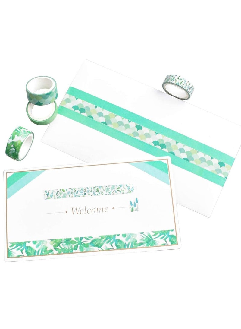 Y&D 12 Pcs Washi Tape Masking Scrapbooking Supplie Sticker Card Making Decorative Kid Colored Pattern Craft Solid Stationary DIY Decor, Scrapbook, Planner Bullet Journal Wide Gift Wrapping  - Image 4