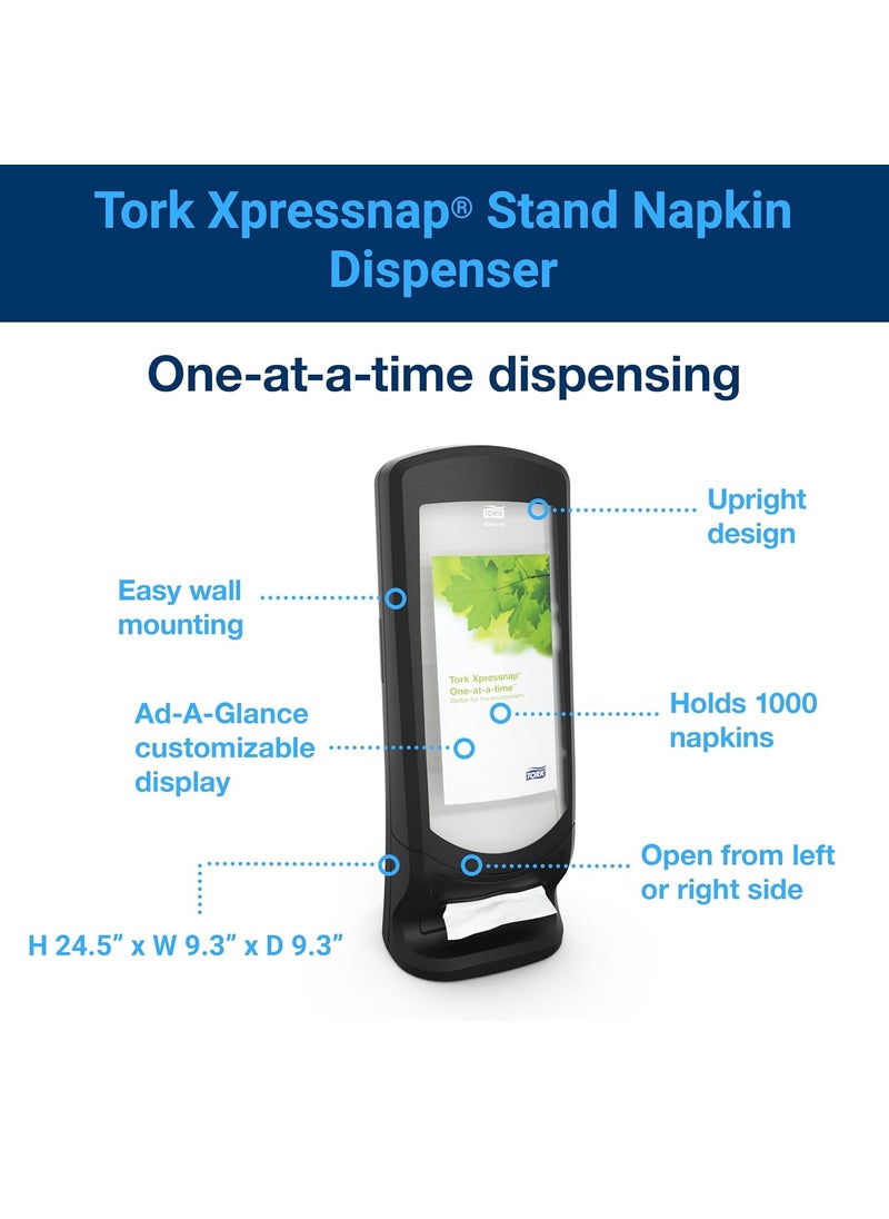 Tork Tork Xpressnap Stand Napkin Dispenser Black N4 Upright Design Signature Range 245 x 925 x 925 6332000  - Image 4