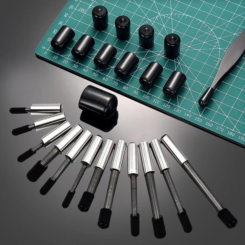 Aleric Rubber End Caps - 60pcs Flexible Screw Thread Protector Covers Rubber Bolt Covers Caps for Metal Tube Rod in 6 Sizes 2mm,3mm,6.5mm,8mm,10mm,12mm - Image 4