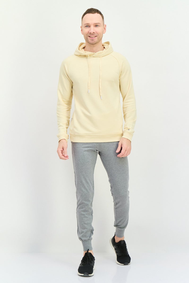 Kenneth Cole Men Sportswear Fit Long Sleeves Training Hoodie, Dark Cream - Image 3