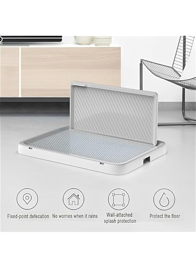 Beauenty Pee Pad Holder for Dogs, 19.69X15.35 Dog Potty Tray with Raised Edge, Indoor Dog Litter Box for Small to Large Pets, Eco-Friendly & Easy to Clean - Image 2