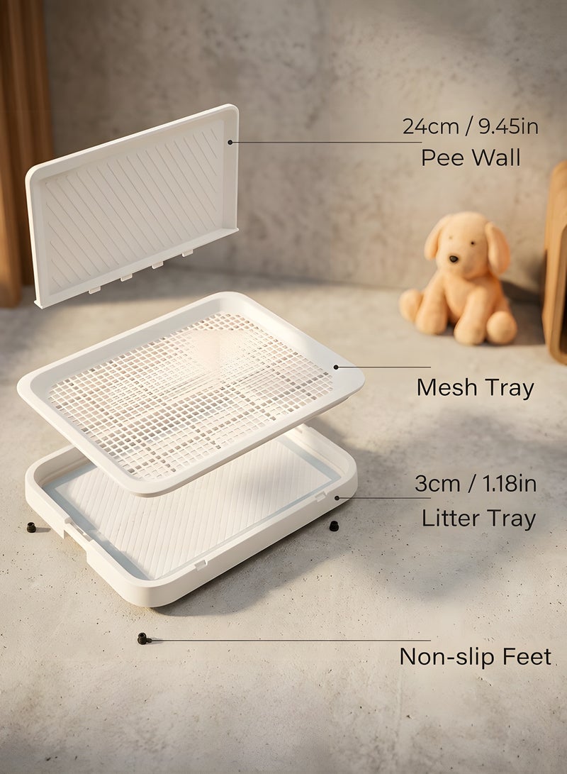 Beauenty Pee Pad Holder for Dogs, 19.69X15.35 Dog Potty Tray with Raised Edge, Indoor Dog Litter Box for Small to Large Pets, Eco-Friendly & Easy to Clean - Image 3
