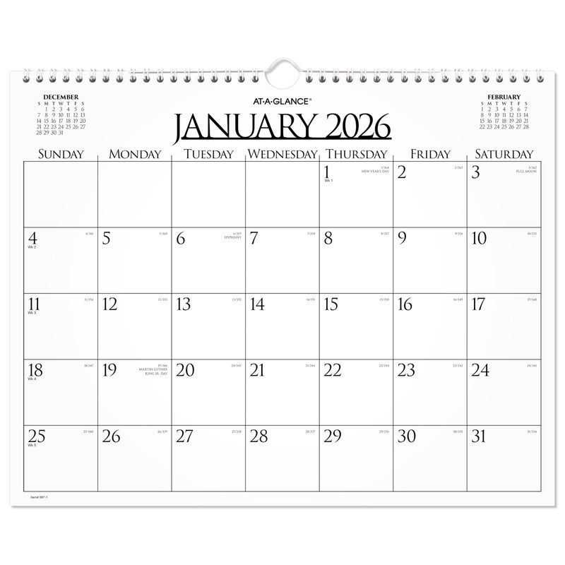 AT-A-GLANCE 2026 Wall Calendar, Monthly, 15" x 12", Medium, Business (997-1-26) - Image 1
