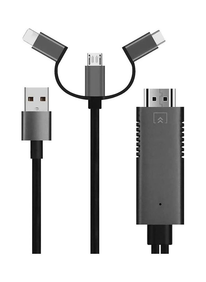 NIBEMINENT Cable HDTV For All Devices Of Easy PaiRing The Mobile With TV At Same Time Black/Grey  - Image 1
