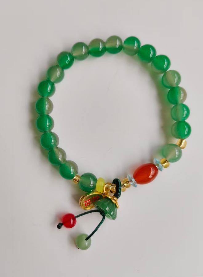 Take Two Jade Beaded Bracelet with Lucky Charm - Image 2
