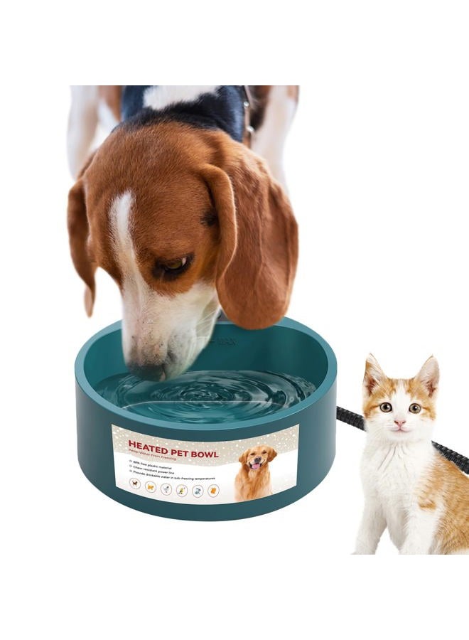 NAMSAN Heated Pet Bowl Outdoor Heated Dog Water Bowl Thermal-Bowl Livestock Heating Dish Provide Drinkable Water in Sub-Freezing Temperature for Cats, Chickens, Squirrels - Image 1