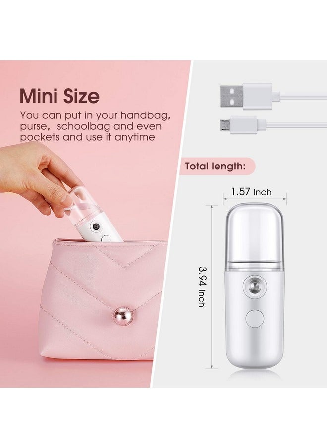 Mudder - 4 Pieces Nano Facial Sprayer Mini Facial Steamer Face Mist Steamer Mini Handy Mist Sprayer Usb Rechargeable Nano Facial Mister For Daily Makeup (Black Red Blue White) - Image 1