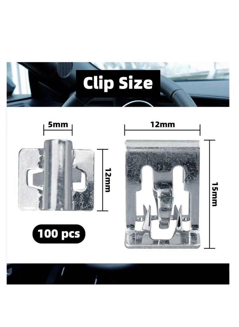 Excefore - 100 PCS Interior Trim Clips - Scuff Plate, Lift Gate Trim Finish Panel, Console Dash Retainer Clips, Moulding Fastener for GM Cars & Trucks - Image 1
