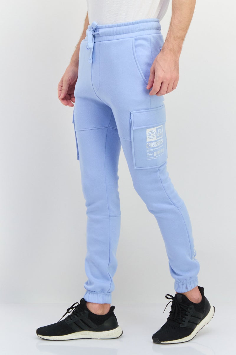 CROSSHATCH Men Sportswear Fit Outdoor Sweatpants, Light Blue - Image 4