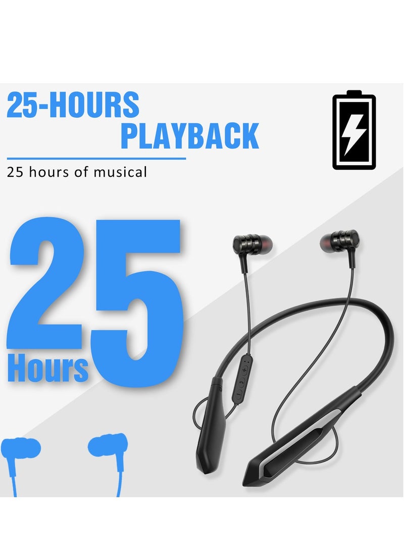 GULFLINK Wireless Neckband Earphone Black - Image 3