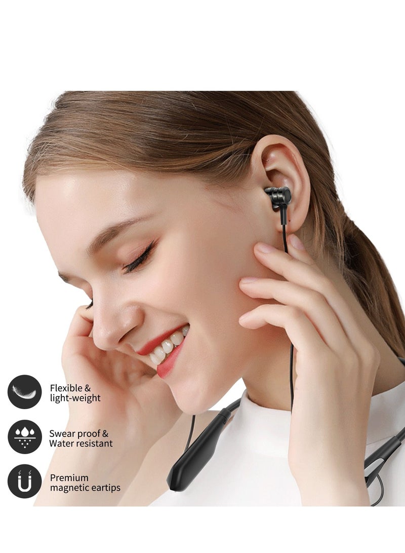 GULFLINK Wireless Neckband Earphone Black - Image 4