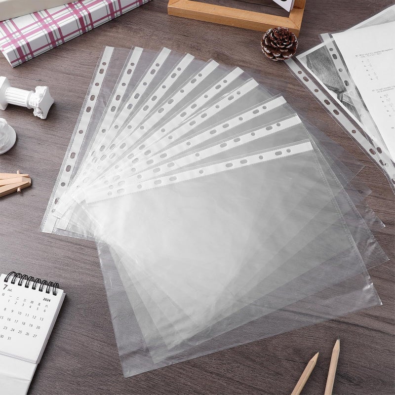 Clear Sheet Protectors 100 Pack Top Loading Binder Sleeves for Documents and Magazines - Image 5