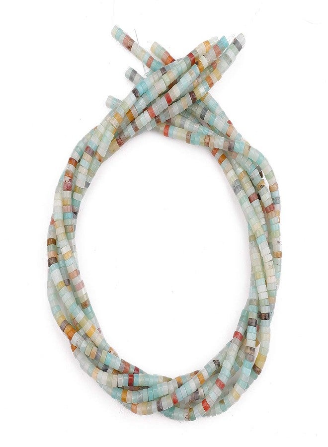 BEADIA Natural Amazonite Spacer Beads Caps Loose Semi Gemstone for Beading Jewelry Making 4mmx2mm 38cm - Image 4