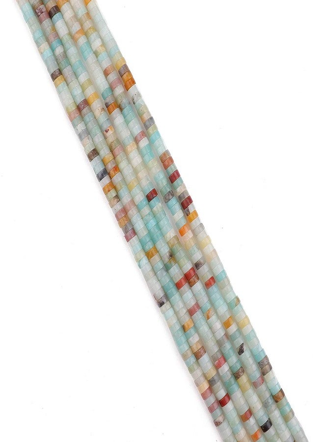 BEADIA Natural Amazonite Spacer Beads Caps Loose Semi Gemstone for Beading Jewelry Making 4mmx2mm 38cm - Image 3