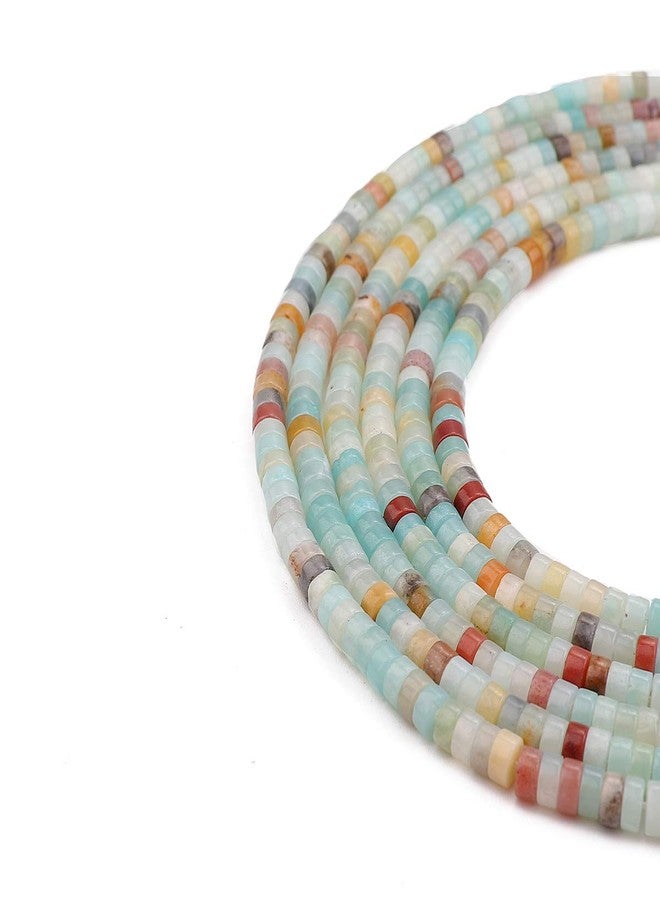 BEADIA Natural Amazonite Spacer Beads Caps Loose Semi Gemstone for Beading Jewelry Making 4mmx2mm 38cm - Image 5