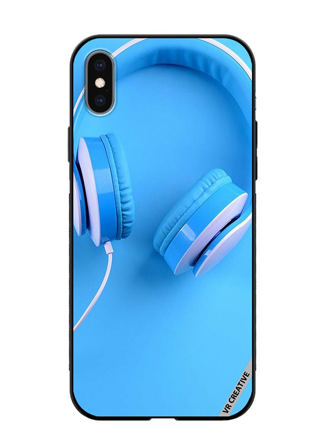 VR CREATIVE Protective Case Cover For Apple iPhone X/XS Music Headphones Design Multicolour - Image 1