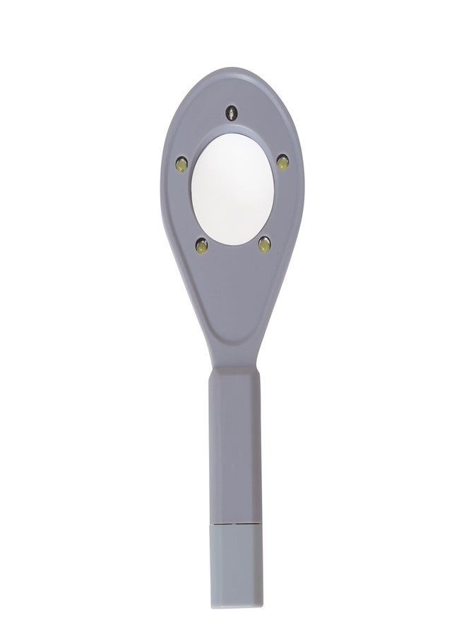 LABZIO Portable LED Lighted Magnifying Glass, 60mm Lens with 4 Color Options - Grey | Ideal for Reading, Crafts, Jewelry, and Detailed Inspection - Image 1