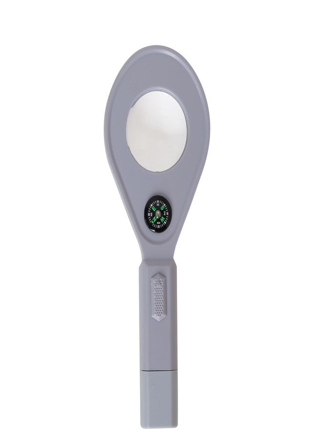 LABZIO Portable LED Lighted Magnifying Glass, 60mm Lens with 4 Color Options - Grey | Ideal for Reading, Crafts, Jewelry, and Detailed Inspection - Image 2
