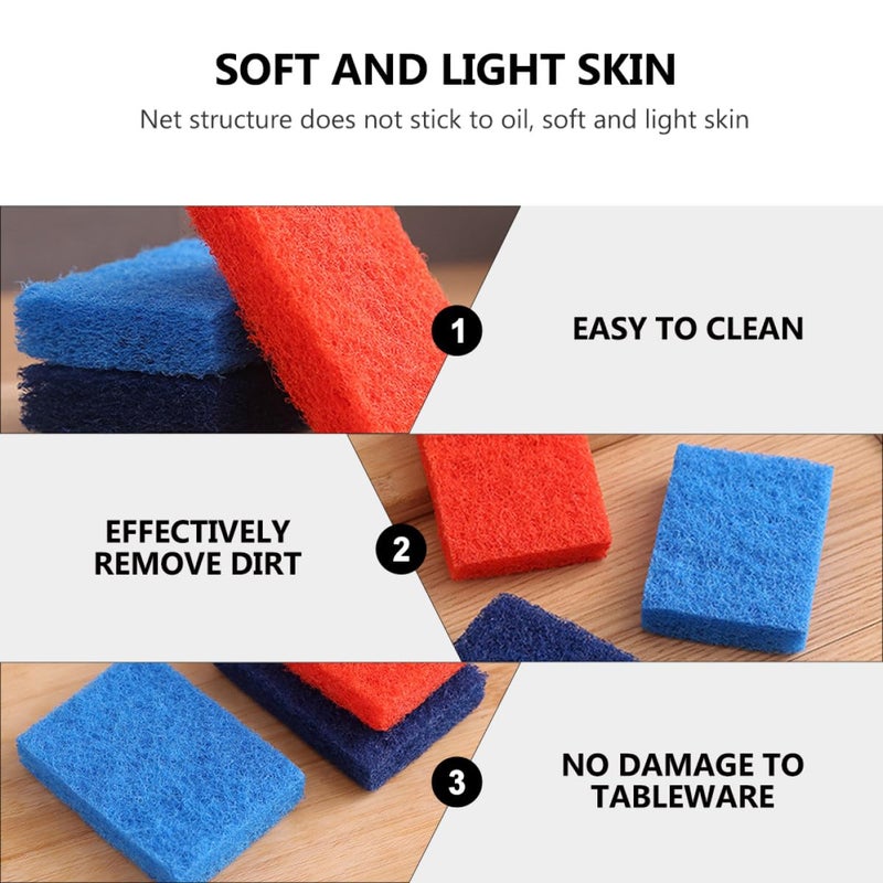 Double Sided Kitchen Sponge 6 Pack Thickened Coarse Fiber Scrub Pads High Absorbent 9 5x7x2cm - Image 4