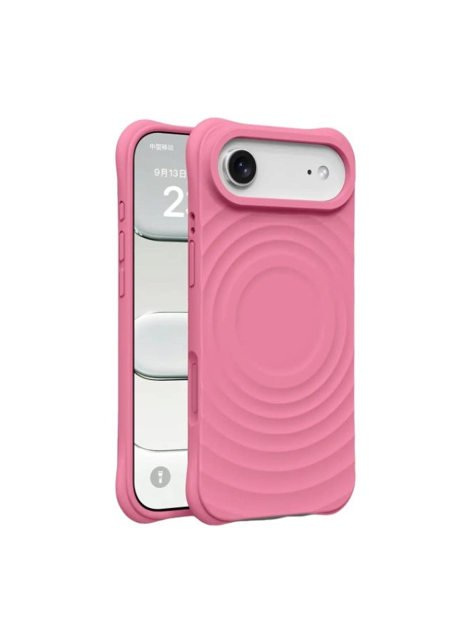 Liquid Silicone Magnetic 3D Ripple Phone Case for Apple iPhone 17 Air, Full Coverage, Shockproof - Image 1