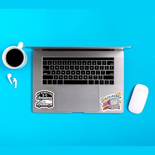 D2C Medical & Nursing Vinyl Stickers Pack of 56 - Waterproof Doctor Nurse Healthcare Theme Laptop Stickers for Students, Professionals & Gifts - Image 4