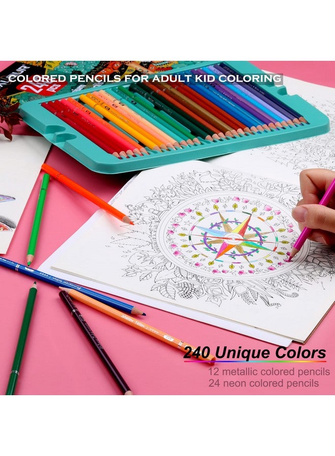 KALOUR Professional Colored Pencils,Set of 240 Colors,Artists Soft Core with Vibrant Color,Ideal for Drawing Sketching Shading,Coloring Pencils for Adults Artists Beginners - Image 3