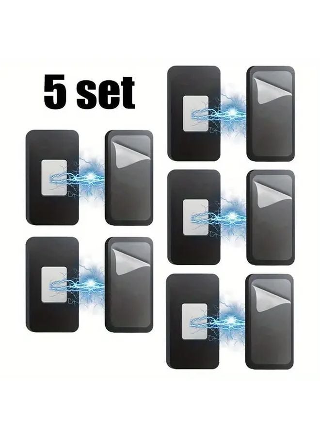 Black 10Pcs Magnetic Cabinet Catches Self Adhesive Invisible Door Stopper Magnets For Closet Cupboard Drawer Kitchen - Image 1