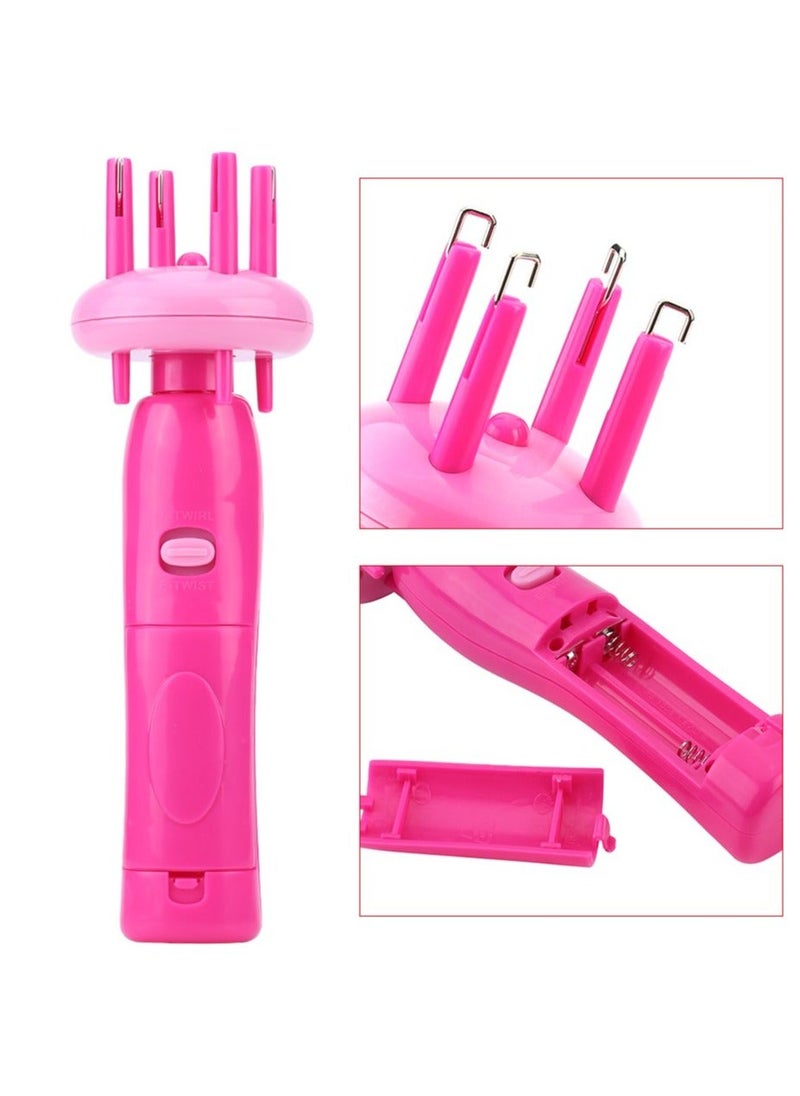 Y&D Automatic Hair Braider, Electric Braid Device, Braiding Tool, Twist Knitted Styling DIY Convenient Tool for Girl's Headdress, Pink  - Image 4